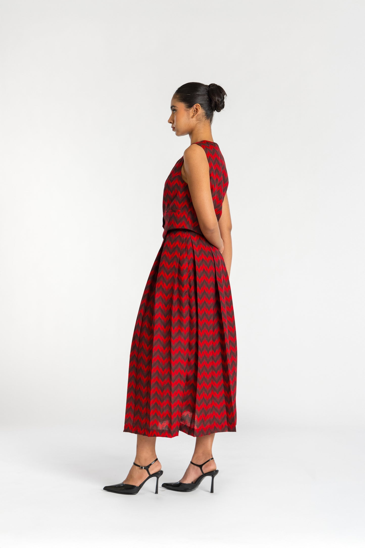 Ikat Red Raza Co-ord Set