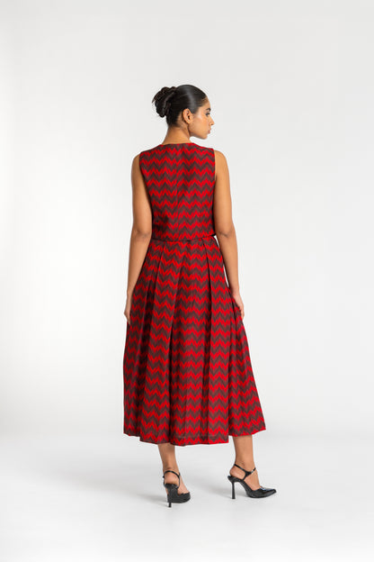 Ikat Red Raza Co-ord Set