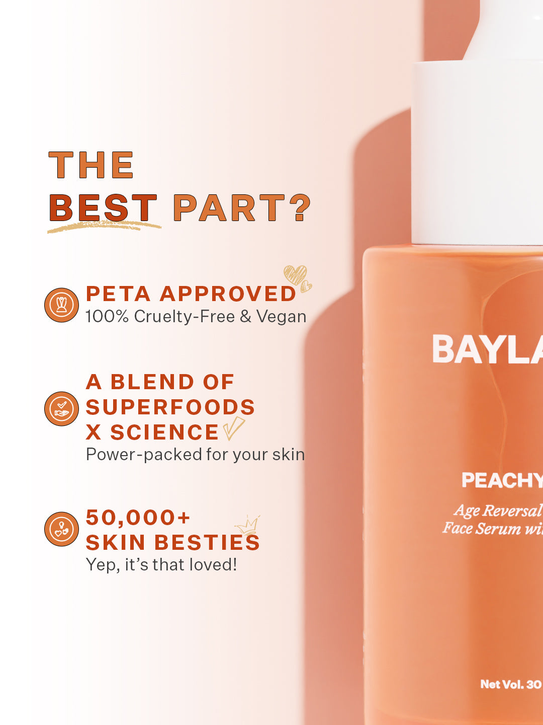 Peachy Boost Age Reversal + Hydrating Face Serum with Ferulic Acid