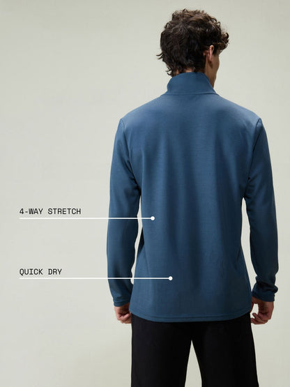 Petrol Blue Modal Quarter Zip