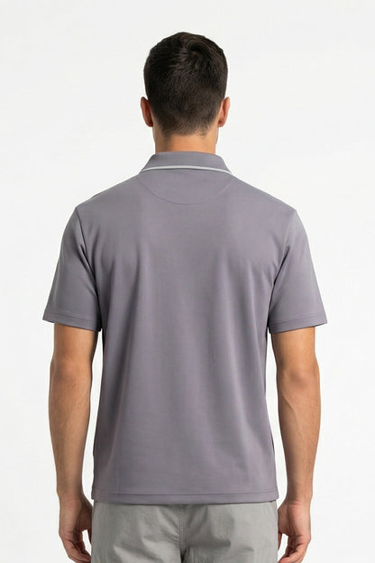 Zip Collar Polo T-Shirt