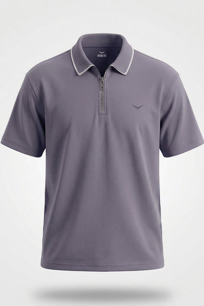 Zip Collar Polo T-Shirt