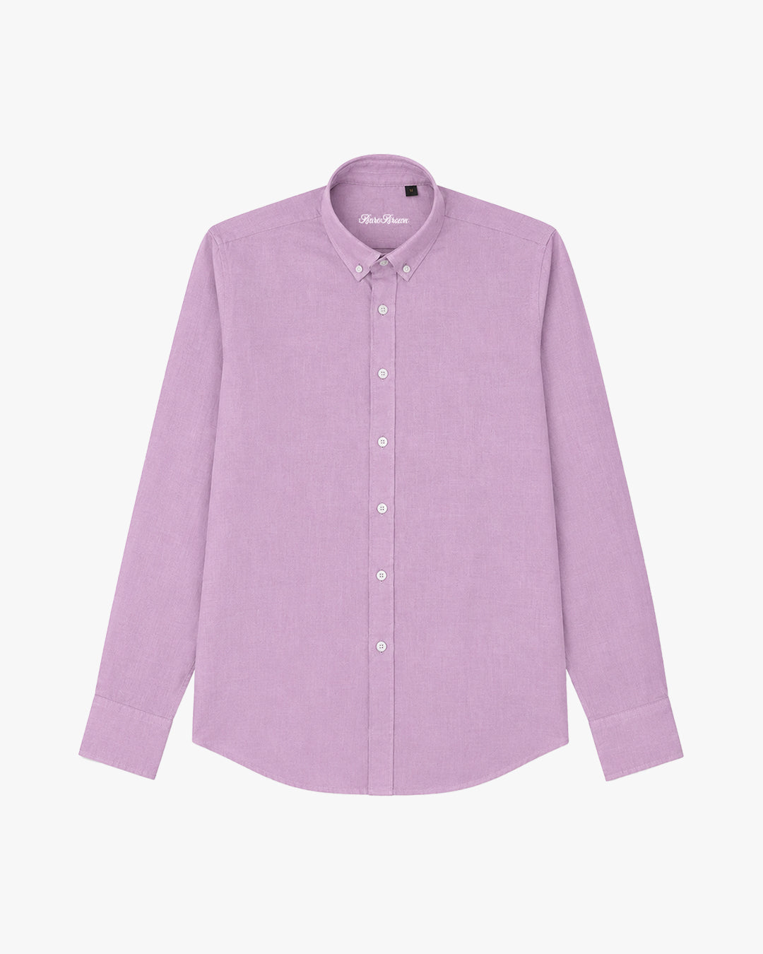 Bare Brown Button Collar Cotton Linen Shirt, Slim Fit with Full Sleeves - Mauve
