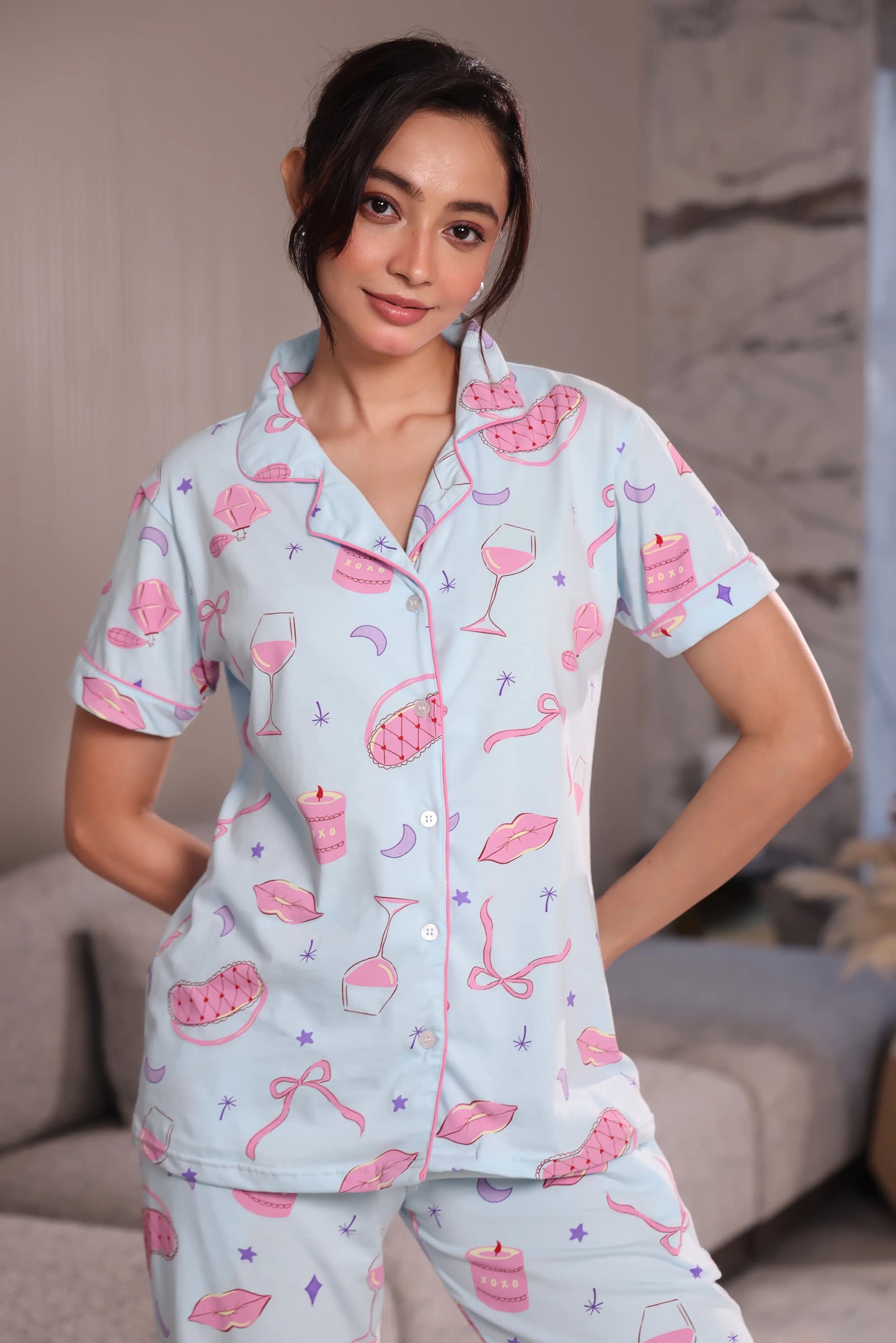 Pink Whisper Pyjama Set