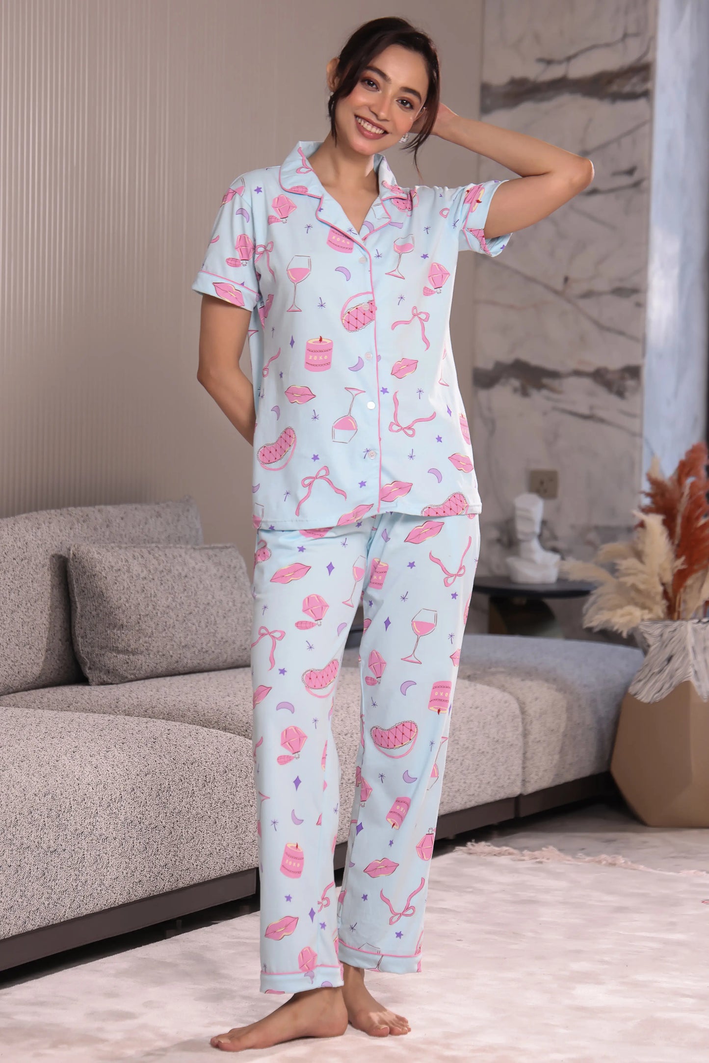 Pink Whisper Pyjama Set