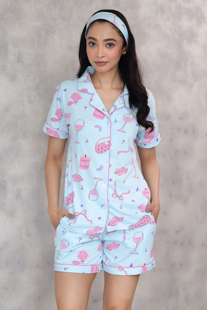 Pink Whisper Shorts Set
