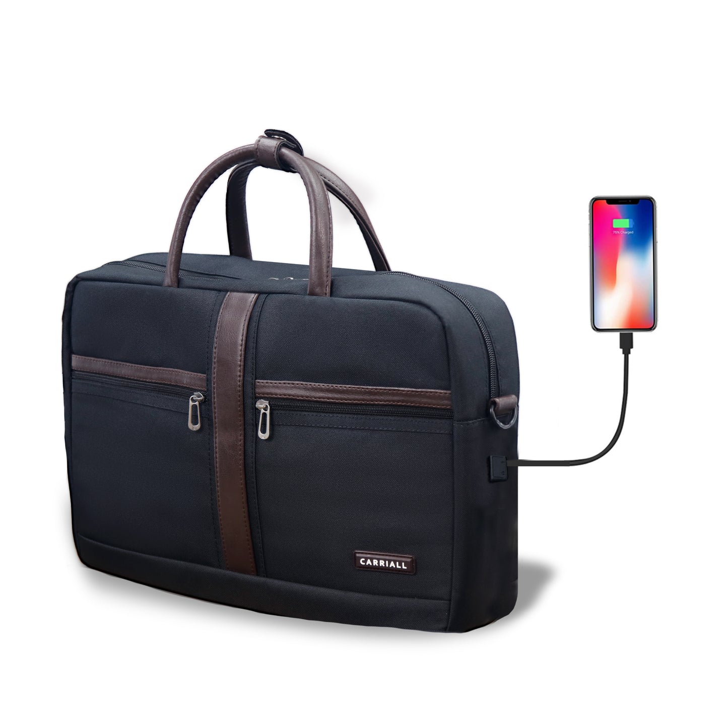 CARRIALL Ampio Laptop Messenger Bag (Black)