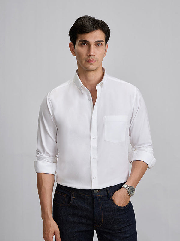 Replay 100% Oxford Cotton Shirt - Button Down Collar