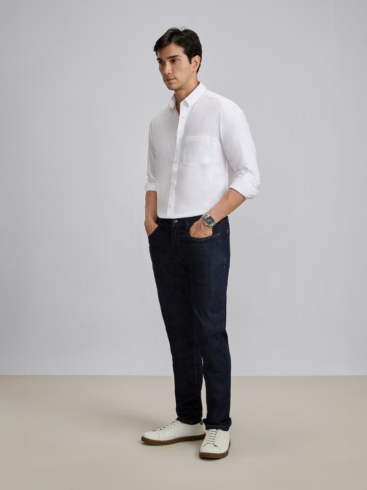 Replay 100% Oxford Cotton Shirt - Button Down Collar | Kingdom Of White at Broadway