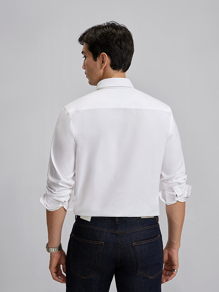 Replay 100% Oxford Cotton Shirt - Button Down Collar | Kingdom Of White at Broadway