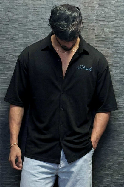 Off Duty Oversized Shirt Black