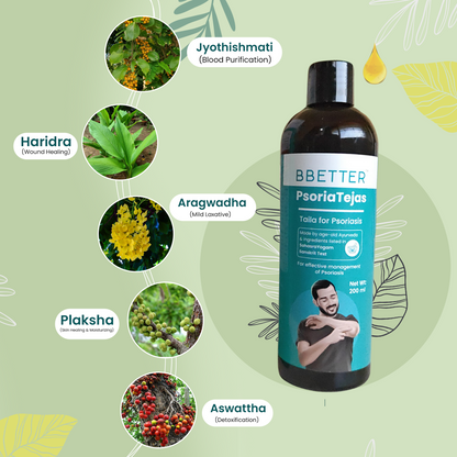 BBETTER PsoriaTejas - Ayurvedic Oil for Psoriasis Relief & Skin Health Management | Bbetter at Broadway