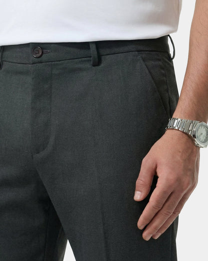 The Slate Grain Pleated Tailored Pant