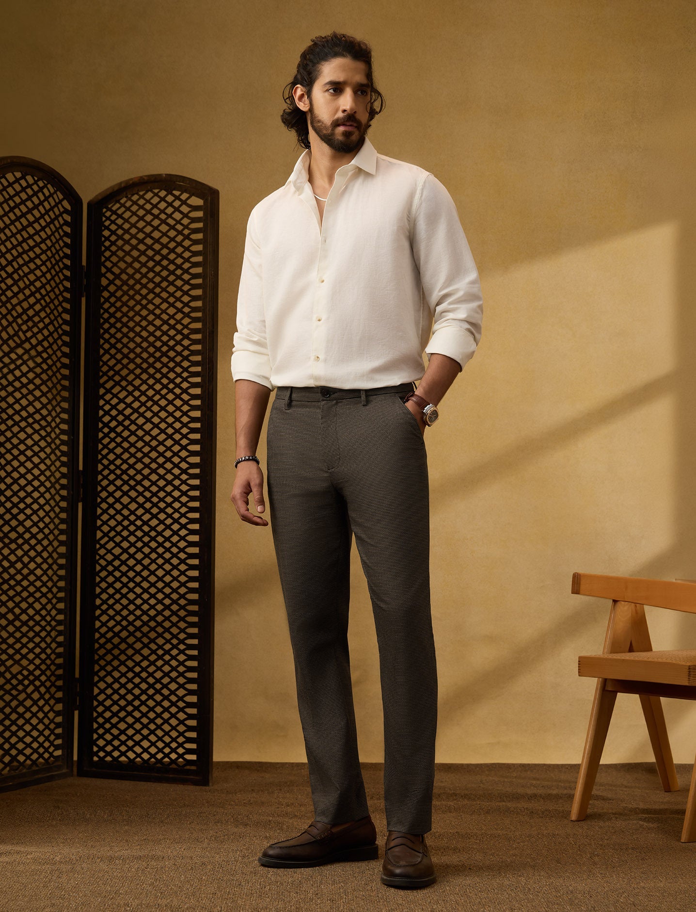 The Brunel Houndstooth Tailored Pant