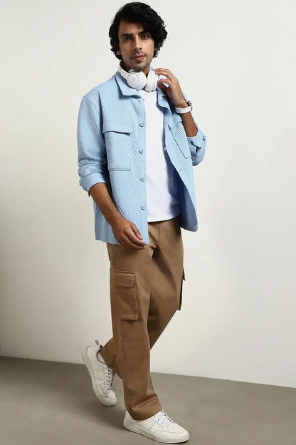 Relaxed Fit Textured Overshirt