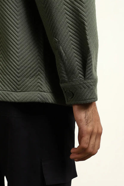 Relaxed Fit Textured Overshirt
