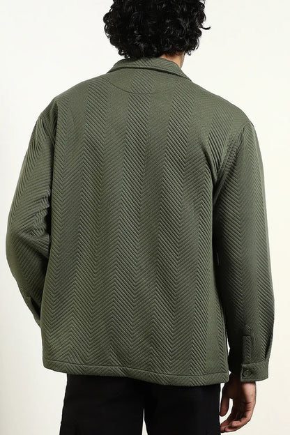Relaxed Fit Textured Overshirt
