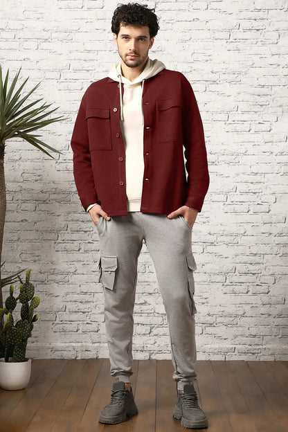 Relaxed Fit Textured Overshirt