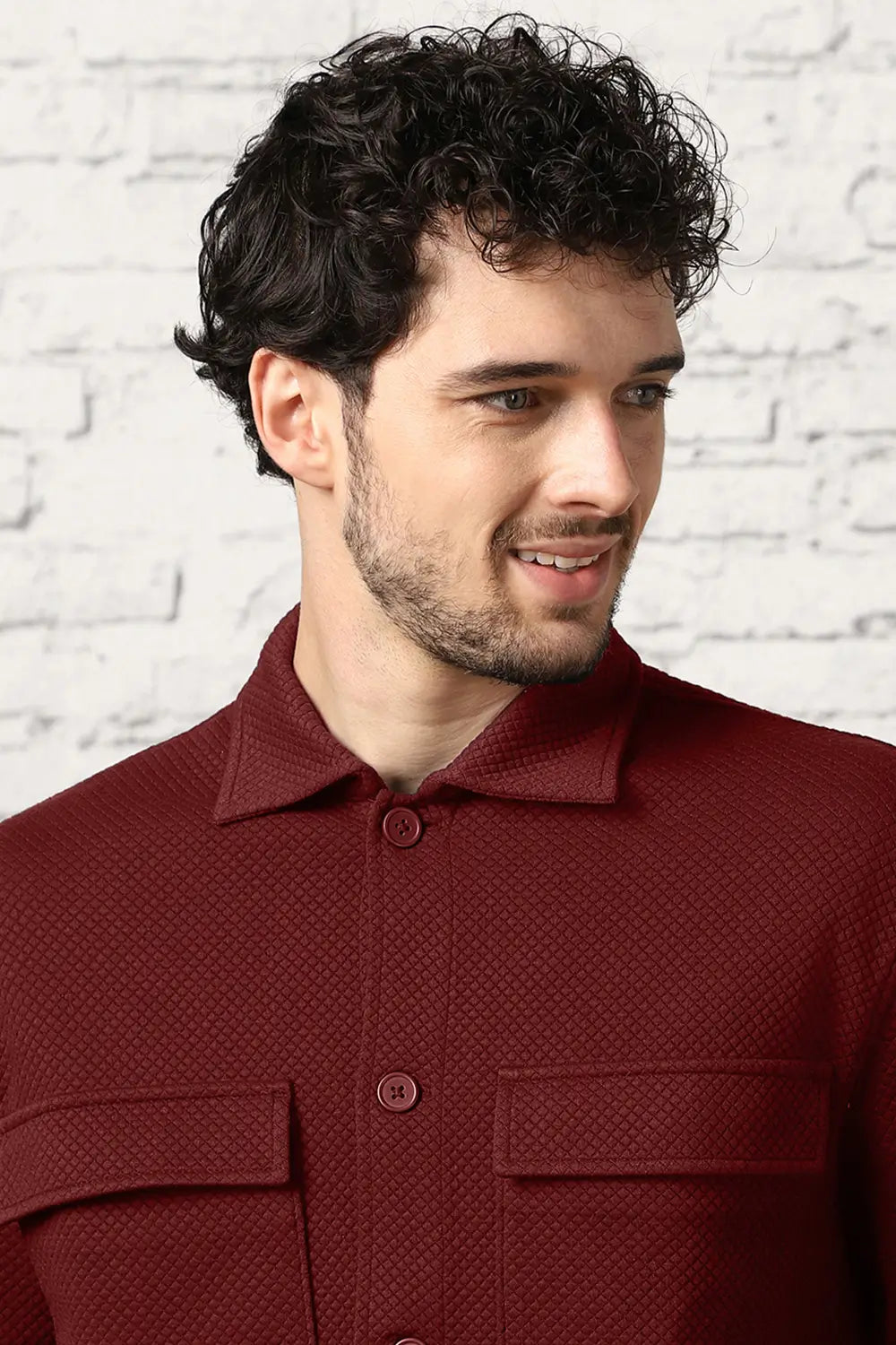 Relaxed Fit Textured Overshirt