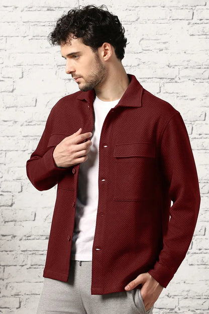 Relaxed Fit Textured Overshirt