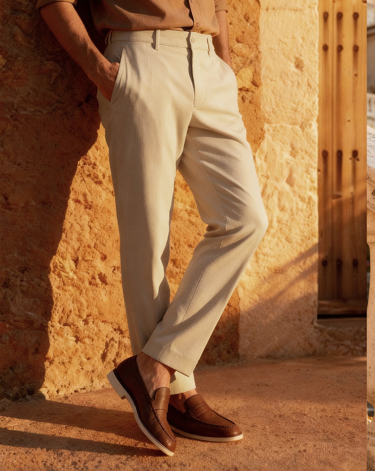 The 4 Way Stretch Pant Champagne