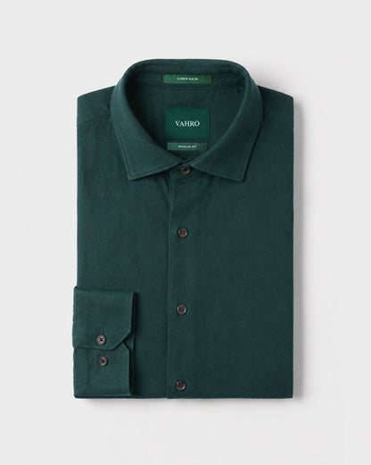 The Linen Rich Shirt Vahro Green