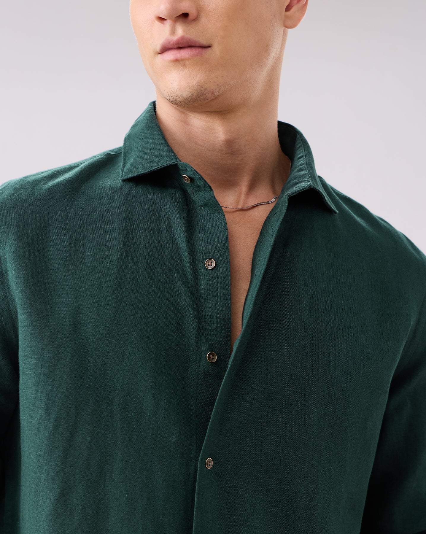 The Linen Rich Shirt Vahro Green