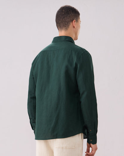 The Linen Rich Shirt Vahro Green