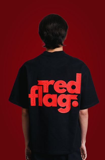 red flag. - korean oversized tshirt | sorta at Broadway
