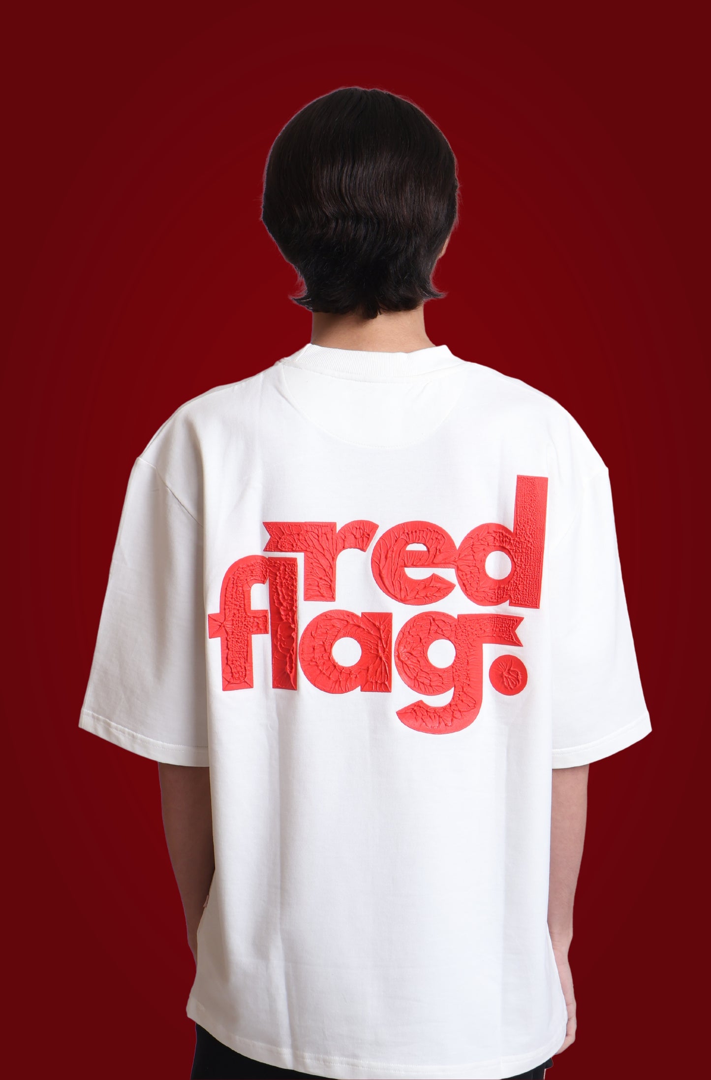 red flag. - korean oversized tshirt | sorta at Broadway