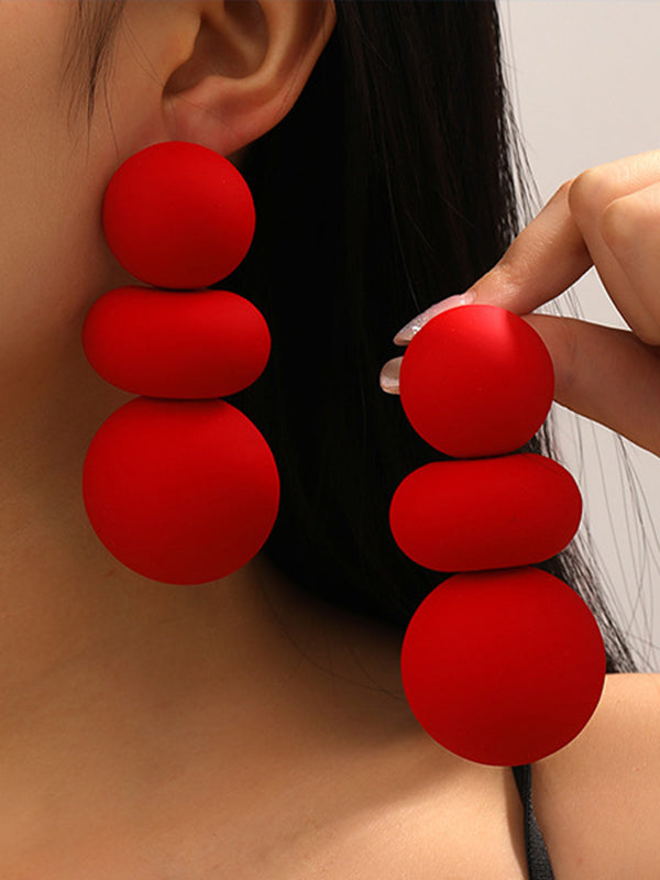 RED LADYBUG STATEMENT EARRINGS | De Novoo at Broadway