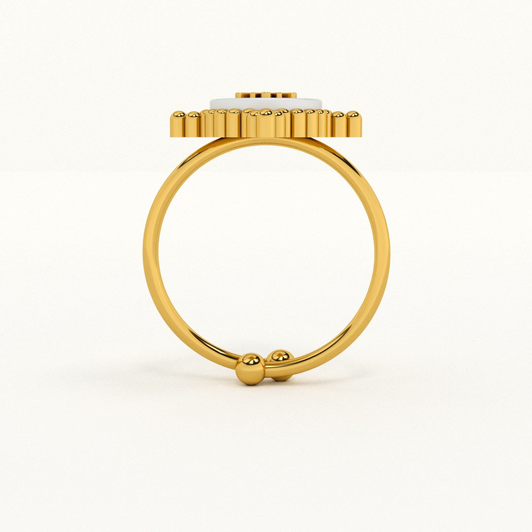 Golden Snowflake Vintage Ring