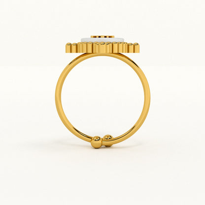 Golden Snowflake Vintage Ring