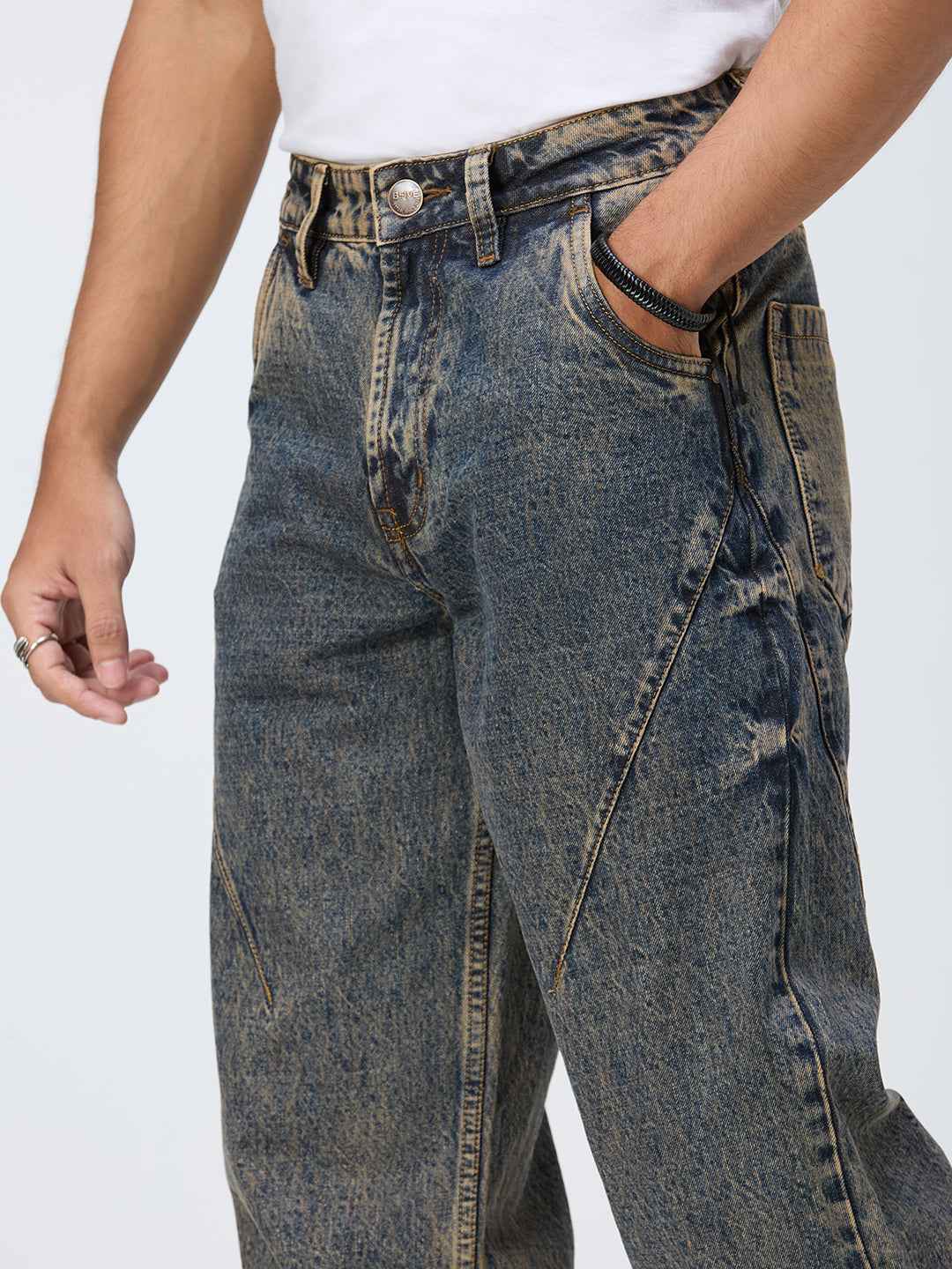 Rustic Tint Wash Men's Baggy Fit Jeans