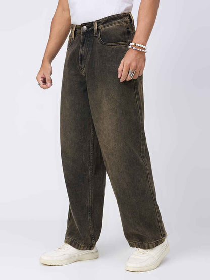Black Tinted Classic Men's Straight Fit jeans