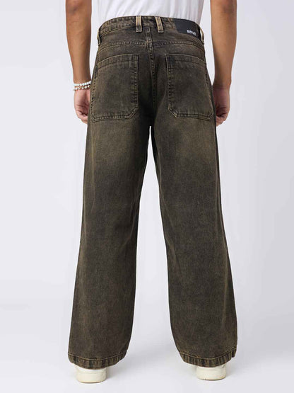 Black Tinted Classic Men's Straight Fit jeans