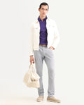 Rare Rabbit Men's Spoke-Ss26 Purple Cotton Blend Fabric Regular Fit Plain Trouser | Rare Rabbit at Broadway