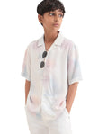 Rare Ones Kids Adrin-S Off White Viscose Button Closure Boxy Fit Shirt