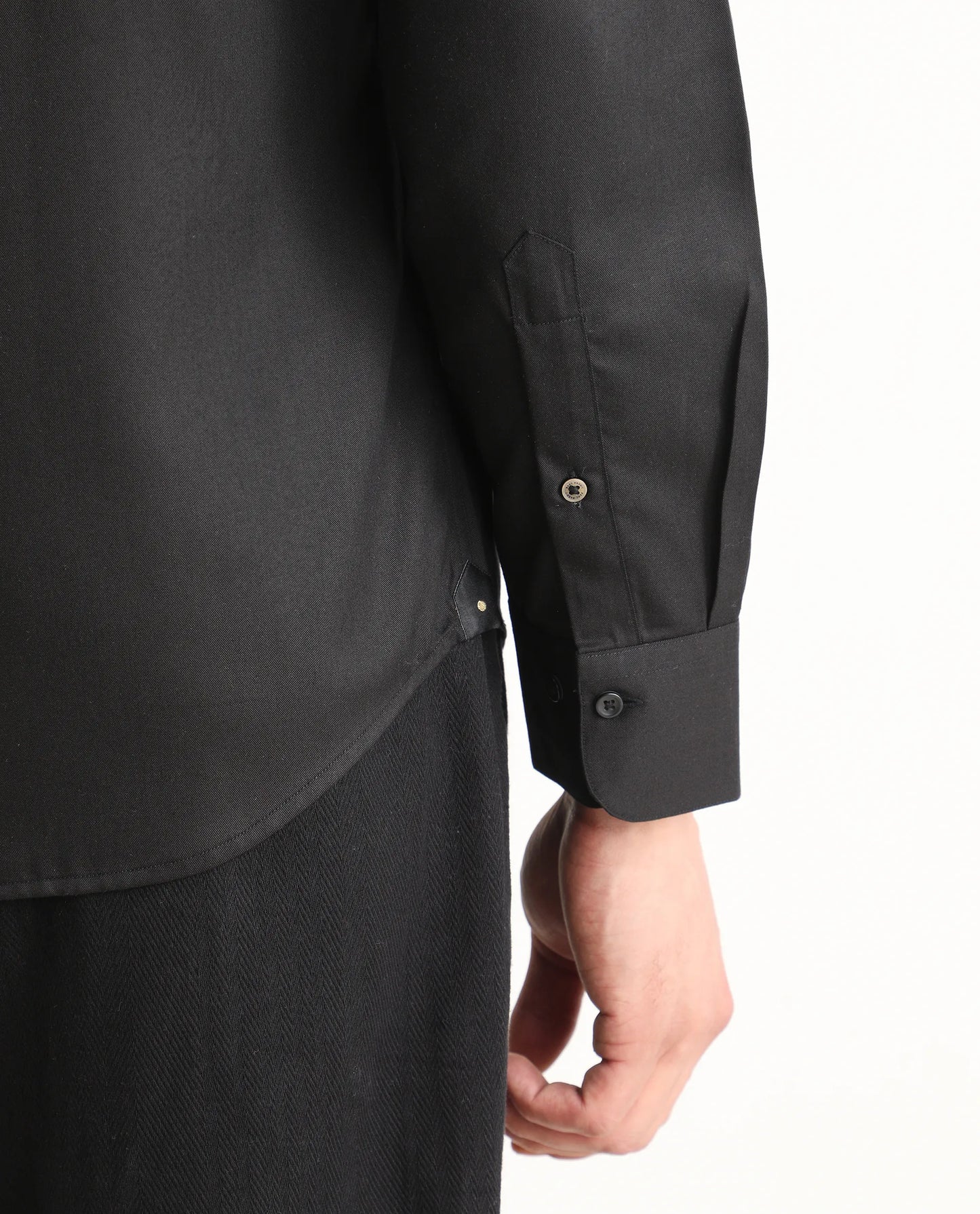 Rare Rabbit Men's Dream Black Tencel Fabric Full Sleeve Spread Collar Morris Regular Fit Plain Shirt | Rare Rabbit at Broadway