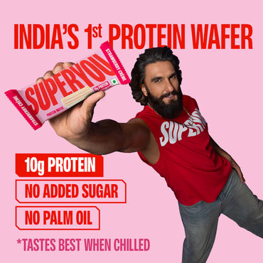 SuperYou Strawberry Protein Wafer Bars (Pack of 10)