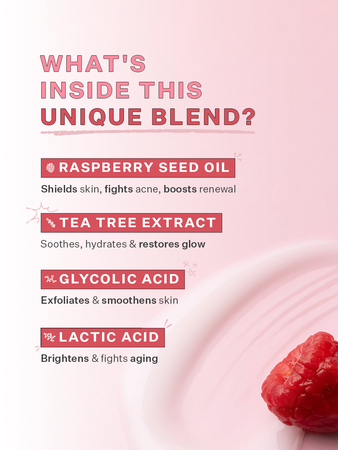 Raspberry Vital Skin Brightening + Hydrating Face Mask with AHA