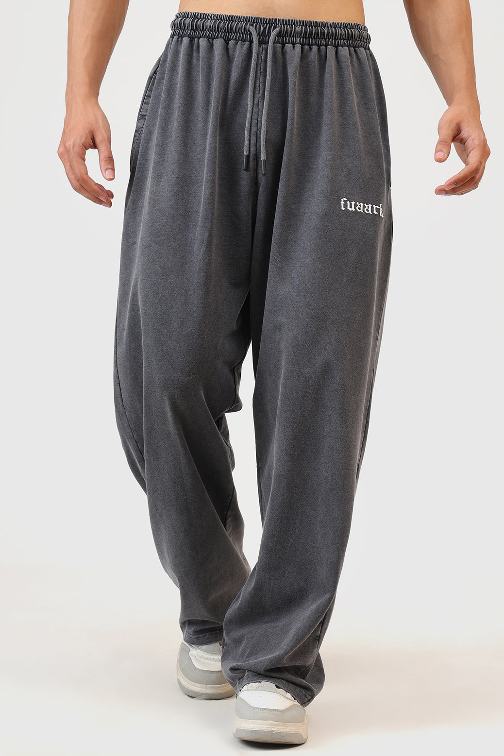 Raw Washed Loose Tracks Dark Grey