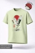 Red Rowned Crane Bird Premium T-Shirt