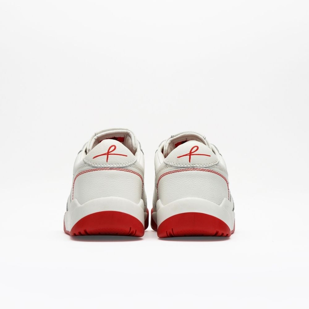 Red Leather Low Top Sneaker