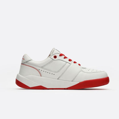 Red Leather Low Top Sneaker