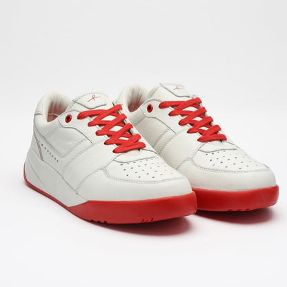 Red Leather Low Top Sneaker