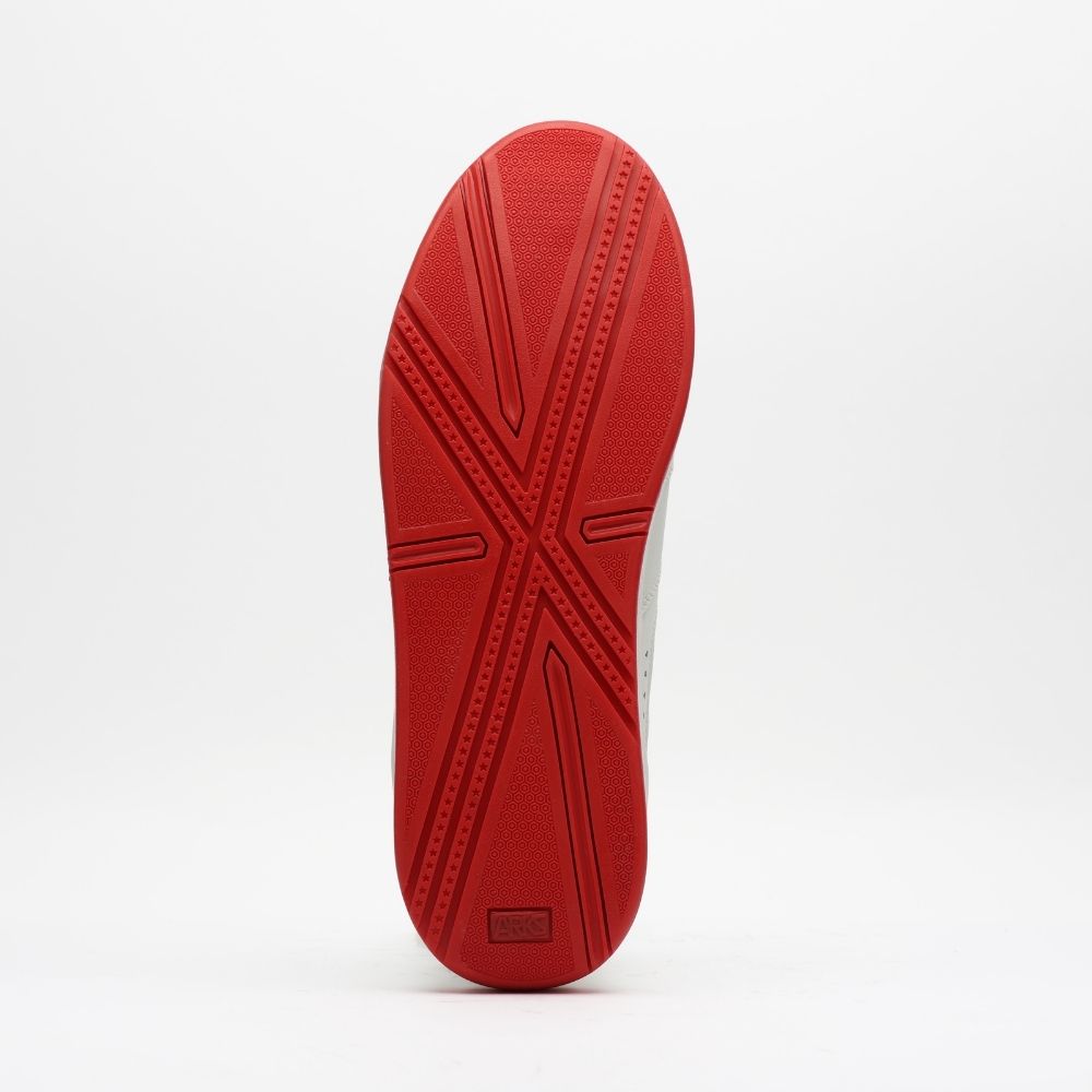 Red Leather Low Top Sneaker