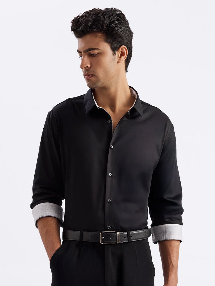 Rhythm Cotton Satin Shirt - Stretch Fit | Kingdom Of White at Broadway