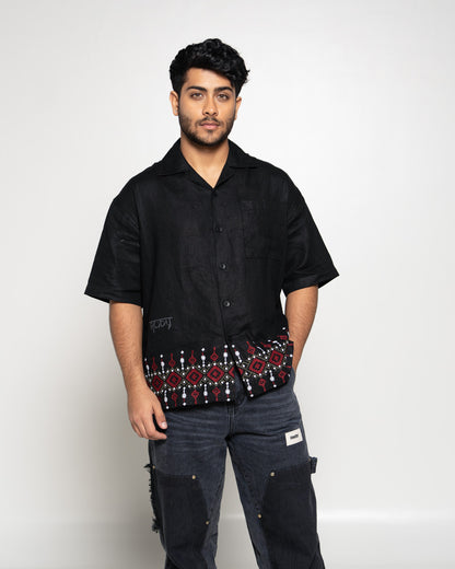 Culture Embroidery Shirt_Black