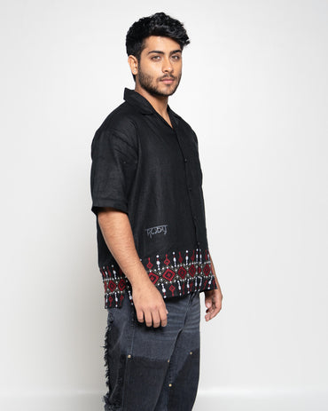 Culture Embroidery Shirt_Black